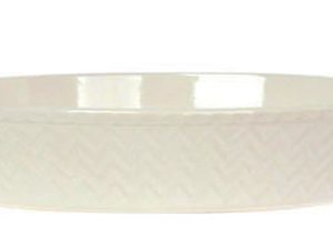 Cryspo Trio Zik-Zak Οβάλ Πυρίμαχο Σκεύος Κεραμικό Κρεμ 36x22x8cm 37.060.85
