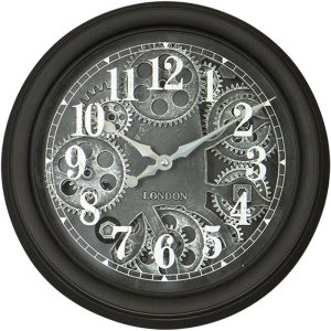 Ρολόι Τοίχου "Gears" με κινούμενα εσωτερικά γρανάζια (Φ30x8) 753-12027