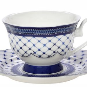 Σετ Φλιτζάνι Tσαγιού  "Blue Lagoon" με πιάτο 200ml Cryspo trio 28.920.16A