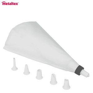 METALTEX ΣΕΤ 6 ΜΥΤΕΣ PP + ΣΑΚΟΥΛΑ ΖΑΧΑΡΟΠΛΑΣΤΙΚΗΣ ΥΦΑΣΜΑΤΙΝΗ 30×21εκ.