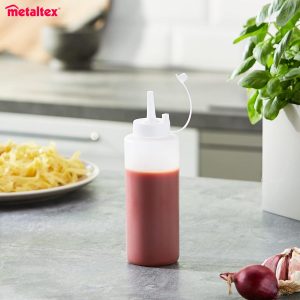 METALTEX ΜΠΟΥΚΑΛΙ ΣΑΛΤΣΑΣ ΔΙΑΦΑΝΟ ΜΑΤ 375ml Ø6×19.5εκ. LDPE