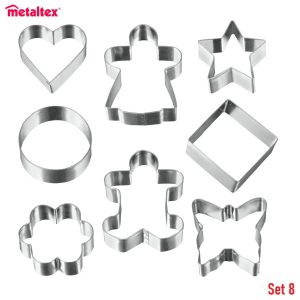 METALTEX ΣΕΤ 8 ΚΟΦΤΕΣ ΜΠΙΣΚΟΤΩΝ ΑΝΟΞΕΙΔΩΤΟΙ ΣΕ ΚΡΙΚΟ-Box in Thessaloniki