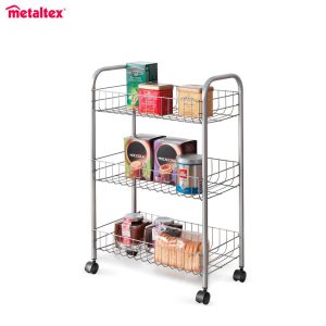 METALTEX LUGANO ΤΡΟΛΕΪ 3 ΘΕΣΕΩΝ 41x23x63εκ.