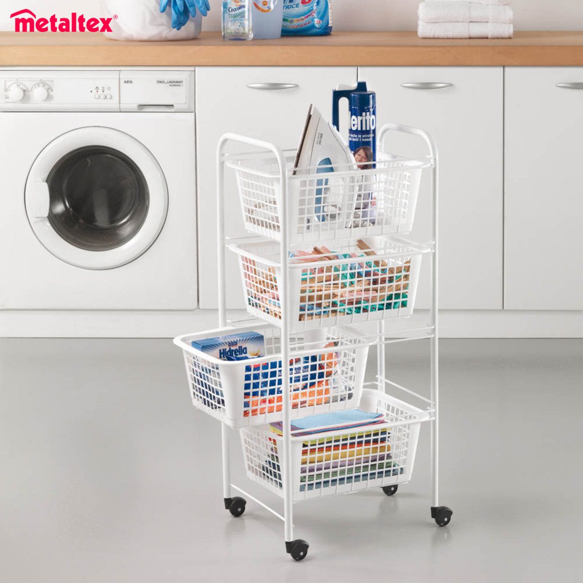 METALTEX MIAMI ΤΡΟΛΕΪ ΜΕ 4 ΣΥΡΤΑΡΙΑ 38x30x83εκ.
