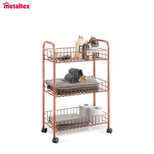 METALTEX LUGANO COPPER ΤΡΟΛΕΪ 3 ΘΕΣΕΩΝ 41x23x63εκ.-Box in Thessaloniki