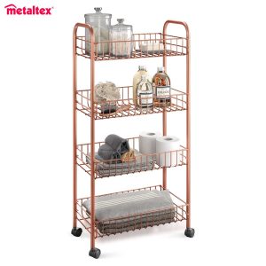 METALTEX ASCONA COPPER ΤΡΟΛΕΪ 4 ΘΕΣΕΩΝ 41x23x84εκ.-Box in Thessaloniki