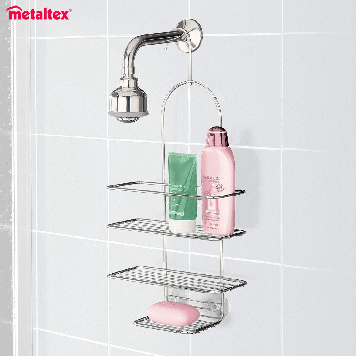 METALTEX REFLEX CHROME ΡΑΦΙ ΚΡΕΜΑΣΤΟ ΜΠΑΝΙΟΥ 3 ΘΕΣΕΩΝ 25x11x43/53εκ.-Box in Thessaloniki