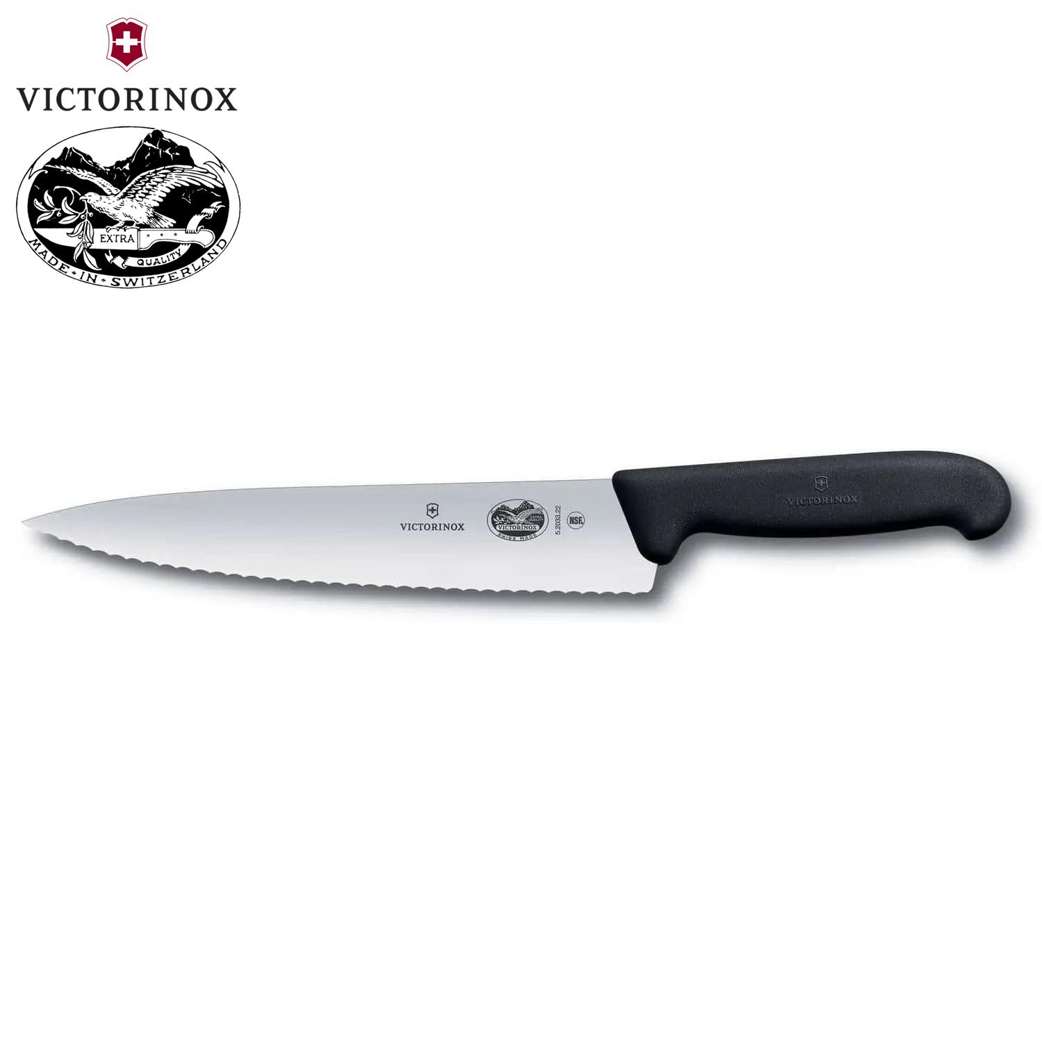 VICTORINOX FIBROX ΜΑΧΑΙΡΙ CHEF ΟΔΟΝΤΩΤΟ 22εκ. ΜΑΥΡΗ ΛΑΒΗ – 5.2033.22-Box in Thessaloniki