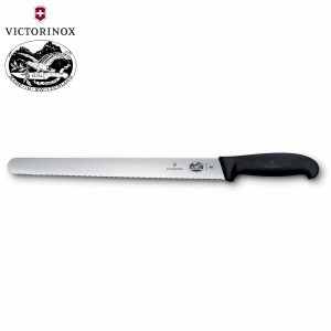 VICTORINOX FIBROX ΜΑΧΑΙΡΙ ΓΥΡΟΥ-ΦΕΤΑΡΙΣΜΑΤΟΣ ΟΔΟΝΤΩΤΟ 36×3εκ. ΜΑΥΡΗ ΛΑΒΗ – 5.4233.36
