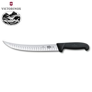VICTORINOX FIBROX ΜΑΧΑΙΡΙ ΣΦΑΓΕΙΟΥ ΣΠΑΣΙΜΑΤΟΣ 25εκ. ΚΥΡΤΟ ΑΥΛΑΚΩΤΟ ΜΑΥΡΗ ΛΑΒΗ – 5.7223.25