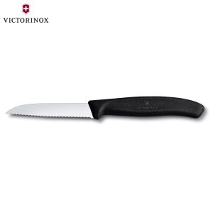 VICTORINOX SWISS CLASSIC ΜΑΧΑΙΡΙ ΚΥΡΤΟ ΟΔΟΝΤΩΤΟ 8εκ. ΜΑΥΡΟ – 6.7433