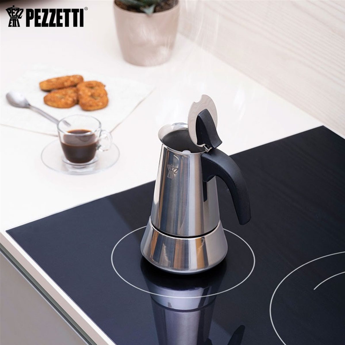 PEZZETTI STEELEXPRESS ΚΑΦΕΤΙΕΡΑ ΑΝΟΞΕΙΔΩΤΗ 2 ΦΛΥΤΖΑΝΙΩΝ ΕΠΑΓΩΓΙΚΗ – 1386