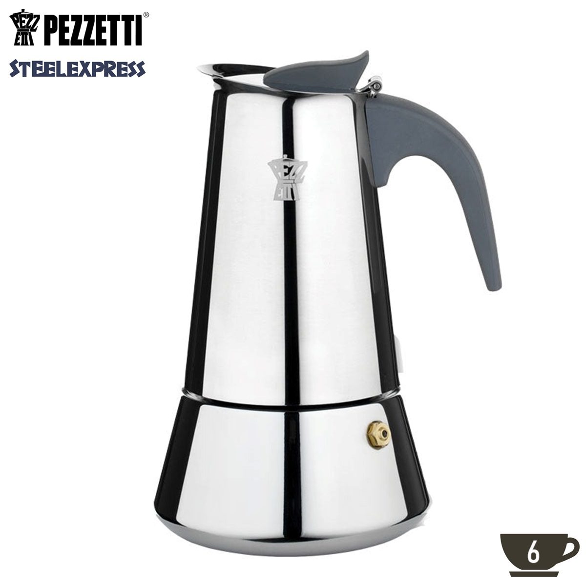 PEZZETTI STEELEXPRESS ΚΑΦΕΤΙΕΡΑ ΑΝΟΞΕΙΔΩΤΗ 6 ΦΛΥΤΖΑΝΙΩΝ ΕΠΑΓΩΓΙΚΗ – 1388-Box in Thessaloniki