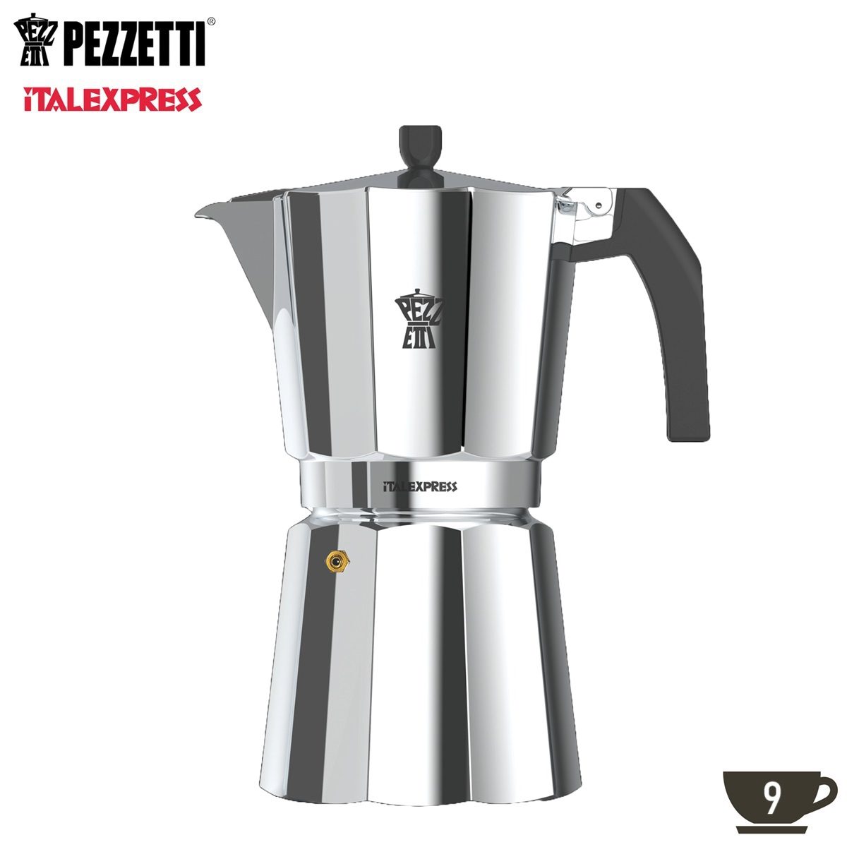 PEZZETTI ITALEXPRESS ΚΑΦΕΤΙΕΡΑ ΑΛΟΥΜΙΝΙΟΥ 9 ΦΛΥΤΖΑΝΙΩΝ – 1363-Box in Thessaloniki