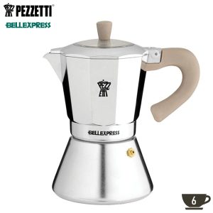 PEZZETTI BELLEXPRESS ΚΑΦΕΤΙΕΡΑ ΑΛΟΥΜΙΝΙΟΥ 6 ΦΛΥΤΖΑΝΙΩΝ ΕΠΑΓΩΓΙΚΗ – 1359