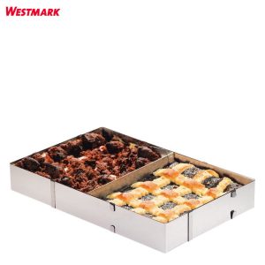 WESTMARK ΤΣΕΡΚΙ ΜΕ ΧΩΡΙΣΜΑ ΡΥΘΜIZOMENO 27.5/52.5×18.5/34εκ. ΥΨΟΣ 5εκ. ΑΝΟΞΕΙΔΩΤΟ +240°C – 31322260-Box in Thessaloniki