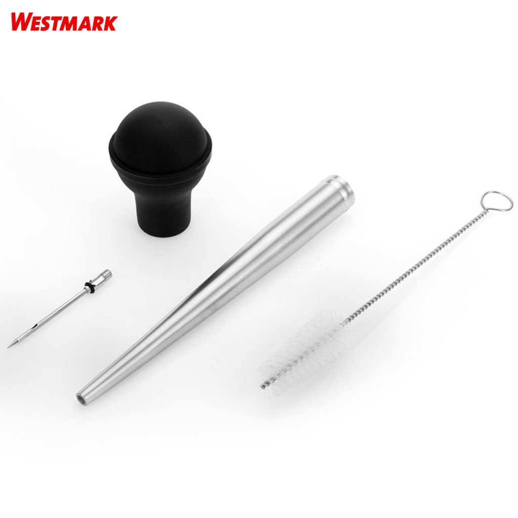 WESTMARK EDELSTAHL ΣΥΡΙΓΓΑ ΚΑΡΥΚΕΥΜΑΤΟΣ ΑΝΟΞΕΙΔΩΤΗ + ΒΟΥΡΤΣΑ ΚΑΘΑΡΙΣΜΟΥ – 61402260