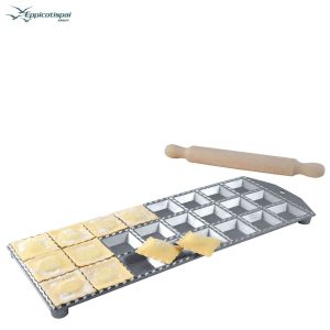 EPPICOTISPAI ΣΕΤ ΠΑΡΑΣΚΕΥΗΣ RAVIOLI 4.7×4.7εκ. 24 ΘΕΣΕΩΝ & ΞΥΛΙΝΟΣ ΠΛΑΣΤΗΣ – 42/SCA