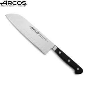 ARCOS OPERA ΜΑΧΑΙΡΙ SANTOKU ΜΕ ΑΥΛΑΚΙΑ 18εκ. ΜΑΥΡΗ ΛΑΒΗ