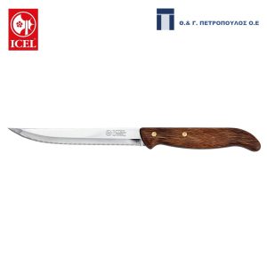ICEL PRESSEDWOOD ΜΑΧΑΙΡΙ STEAK 13εκ. ΨΙΛΟ ΔΟΝΤΙ ΚΥΡΤΗ ΛΑΒΗ