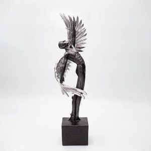 ΑΝΤΡΑΣ ΜΕ ΦΤΕΡΑ ΠΟΛΥΡΕΖΙΝ ΧΡΥΣΟΣ - ΑΣΗΜΙ 9x6.5x39cm