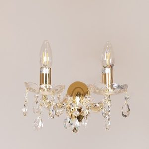 ΑΠΛΙΚΑ 2ΦΩΤΗ ΜΕ ΚΡΥΣΤΑΛΛΑ ΧΡΥΣΟ 25x20cm