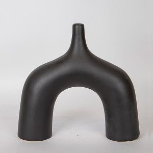 ΒΑΖΟ ΚΕΡΑΜΙΚΟ ΜΑΥΡΟ 34x10x33cm