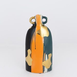 ΒΑΖΟ ΚΕΡΑΜΙΚΟ TEΡΡΑΚΟΤΤΑ - ΠΡΑΣΙΝΟ - ΧΡΥΣΟ 21.5x14x20.7cm