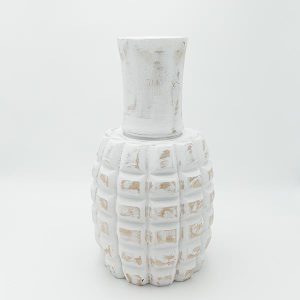 ΒΑΖΟ ΞΥΛΙΝΟ ΛΕΥΚΟ-ΚΑΦΕ 22x41cm