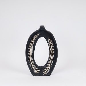 ΒΑΖΟ ΞΥΛΟ ΜΑΥΡΟ 26x7x40cm