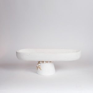 ΔΙΑΚΟΣΜΗΤΙΚΗ ΠΙΑΤΕΛΑ ΞΥΛΟ ΛΕΥΚΟ 40x15x14cm