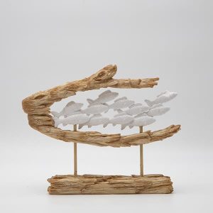 ΔΙΑΚΟΣΜΗΤΙΚΟ ΓΛΥΠΤΟ ΚΟΠΑΔΙ ΨΑΡΙΩΝ ΠΟΛΥΡΕΖΙΝ ΦΥΣΙΚΟ-ΛΕΥΚΟ 29x6x23.5cm