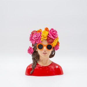 ΔΙΑΚΟΣΜΗΤΙΚΟ ΓΛΥΠΤΟ ΠΡΟΤΟΜΗ ΓΥΝΑΙΚΑΣ ΜΕ ΓΥΑΛΙΑ ΗΛΙΟΥ & ΠΟΛΥΧΡΩΜΑ ΛΟΥΛΟΥΔΙΑ ΠΟΛΥΡΕΖΙΝ ΠΟΛΥΧΡΩΜΟ 17x10x21cm