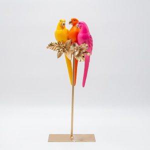 ΔΙΑΚΟΣΜΗΤΙΚΟ ΤΡΙΑ ΠΑΠΑΓΑΛΑΚΙΑ ΠΟΛΥΡΕΖΙΝ ΠΟΛΥΧΡΩΜΟ 16x7.5x36cm