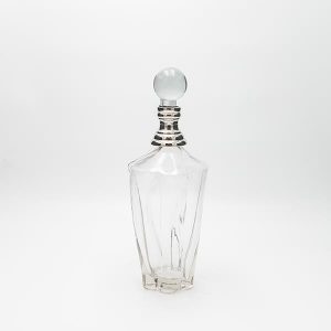 ΚΑΡΑΦΑ ΓΥΑΛΙΝΗ - ΜΕΤΑΛΛΙΚΗ ΑΣΗΜΙ  10x33cm