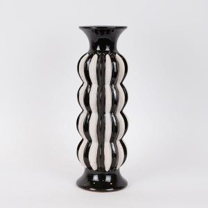 ΚΗΡΟΠΗΓΙΟ ΚΕΡΑΜΙΚΟ ΜΑΥΡΟ-ΛΕΥΚΟ 13x13x39.5cm