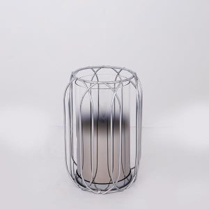 ΚΗΡΟΠΗΓΙΟ ΜΕ ΑΣΗΜΙ ΓΥΑΛΙ ΜΕΤΑΛΛΙΚΟ ΧΡΩΜΙΟ 1 ΘΕΣΗ 19x19x26cm