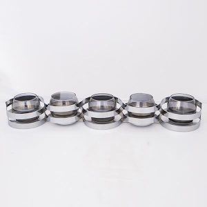 ΚΗΡΟΠΗΓΙΟ ΡΕΣΩ ME ΓΚΡΙ ΓΥΑΛΙ ΜΕΤΑΛΛΙΚΟ ΧΡΩΜΙΟ 5 ΘΕΣΕΙΣ 55x10x8cm