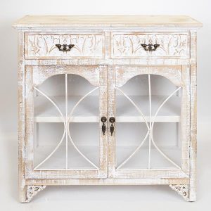 ΜΠΟΥΦΕΣ ΞΥΛΙΝΟΣ ΑΝΤΙΚΕ ΛΕΥΚΟΣ 79.5x31.5x78cm