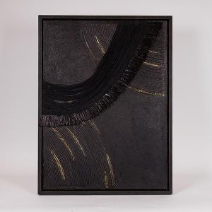 ΠΙΝΑΚΑΣ ΚΑΜΒΑΣ ΑΝΑΓΛΥΦΟΣ ΜΑΥΡΟΣ - ΧΡΥΣΟΣ 60x4x80cm