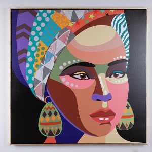 ΠΙΝΑΚΑΣ ΚΑΜΒΑΣ ΓΥΝΑΙΚΑ ΠΟΛΥΧΡΩΜΗ 82x4.5x82cm