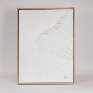 ΠΙΝΑΚΑΣ ΚΑΜΒΑΣ ΧΕΙΡΟΠΟΙΗΤΟΣ ΦΙΓΟΥΡΑ ΛΕΥΚΟΣ 60x3.8x80cm