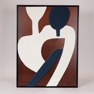 ΠΙΝΑΚΑΣ ΚΑΜΒΑΣ 3D ΦΙΓΟΥΡΕΣ ΜΑΥΡΟΣ - ΚΑΦΕ - ΜΠΕΖ 60x2.9x80cm