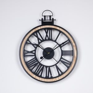 ΡΟΛΟΪ ΤΟΙΧΟΥ ΜΕΤΑΛΛΙΚΟ - ΞΥΛΙΝΟ NATURAL - ΜΑΥΡΟ 40x4.5x50cm