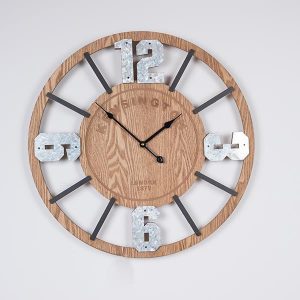 ΡΟΛΟΪ ΤΟΙΧΟΥ ΞΥΛΙΝΟ - ΜΕΤΑΛΛΙΚΟ NATURAL - ΜΑΥΡΟ - ΓΚΡΙ 60x5x60cm