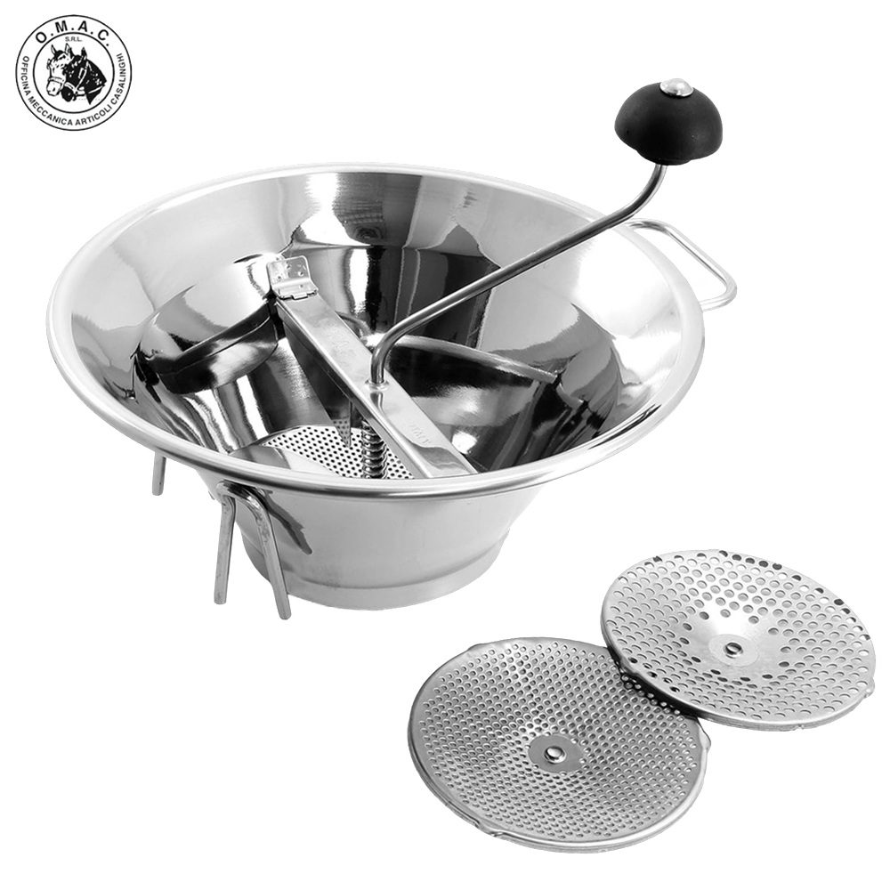 OMAC PRO CHEF ΜΥΛΟΣ ΛΑΧΑΝΙΚΩΝ ΑΝΟΞΕΙΔΩΤΟΣ 18/10 Ø 33εκ. ΜΕ 3 ΔΙΣΚΟΥΣ – 800-Box in Thessaloniki