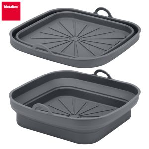 METALTEX ΚΑΛΑΘΙ ΣΙΛΙΚΟΝΗΣ AIR FRYER ΠΤΥΣΟΜΕΝΟ 21.5×21.5×5εκ. -40°C +230° C-Box in Thessaloniki