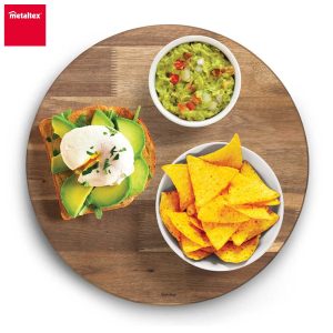 METALTEX LADY SUSAN ΕΠΙΦΑΝΕΙΑ ΚΟΠΗΣ & ΣΕΡΒΙΡΙΣΜΑΤΟΣ ΠΕΡΙΣΤΡΕΦΟΜΕΝΗ ΞΥΛΟ ΑΚΑΚΙΑΣ Ø39×3.3εκ.-Box in Thessaloniki