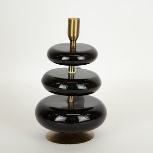 KΗΡΟΠΗΓΙΟ ΜΕΤΑΛΛΙΚΟ ΜΑΥΡΟ - ΧΡΥΣΟ 15x15x23cm