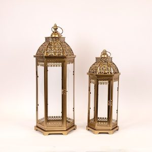 S/2 ΦΑΝΑΡΙΑ ΜΕΤΑΛΛΟ ΜΠΡΟΝΖΕ 25.5x22x62cm/ 20.5x18x46cm